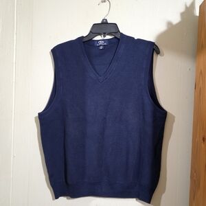 Vantage Men’s Navy V-Neck Sweater Vest by Tivage Used Size SM